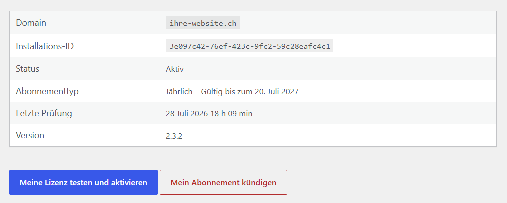 Abonnement im Kundenbereich Pay4All pausieren