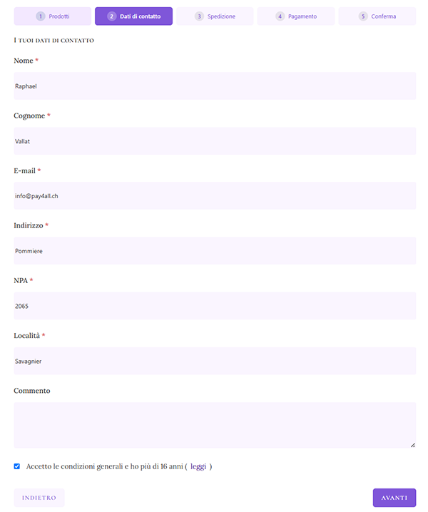 Schermata 2 del plugin Pay4All Shop